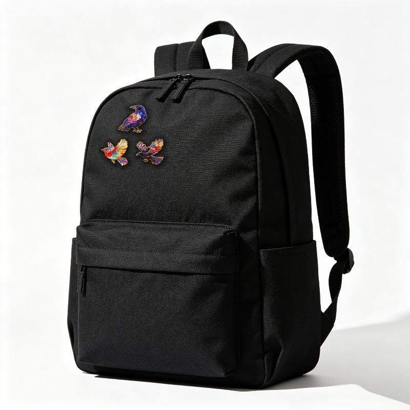 Einzigartiges Design Bunte Emaille Rabe Brosche Rostbeständiger Stift für Jacken Rucksäcke Punk Stil Schmuck Kollektion