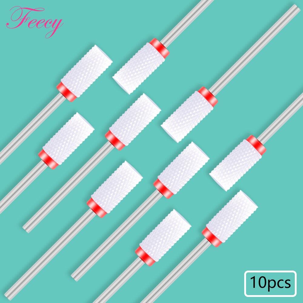 10PCS Milling Cutter For Manicure Set Ceramic Nail Drill Bits Cutters for Removing Gel Varnish Manicure Machine Accessories Mill