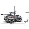 656PCS Military US Sherman M4 Tank Building Blocks WW2 Tank City Police Soldier Weapon Action Figure Bricks Kids DIY Toys Gift