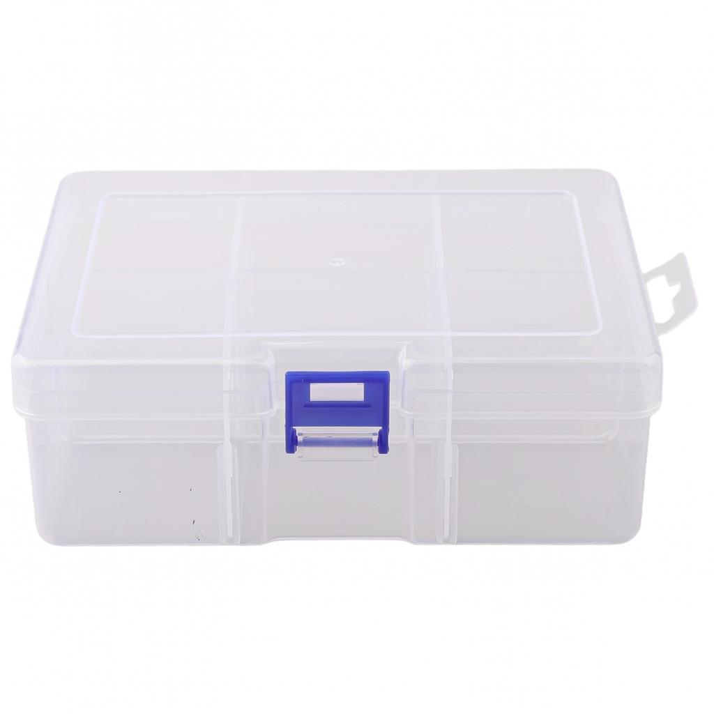 Clear Visibility Adjustable Storage Box Compartment Case Plastic Organizer