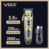 New VGR 642 3-in-1 Metal Retro Engraved Hair Clipper Set for Men Deep Cleaning, Smart LED Digital Display, Electric Trimmer & Waterproof Shaver