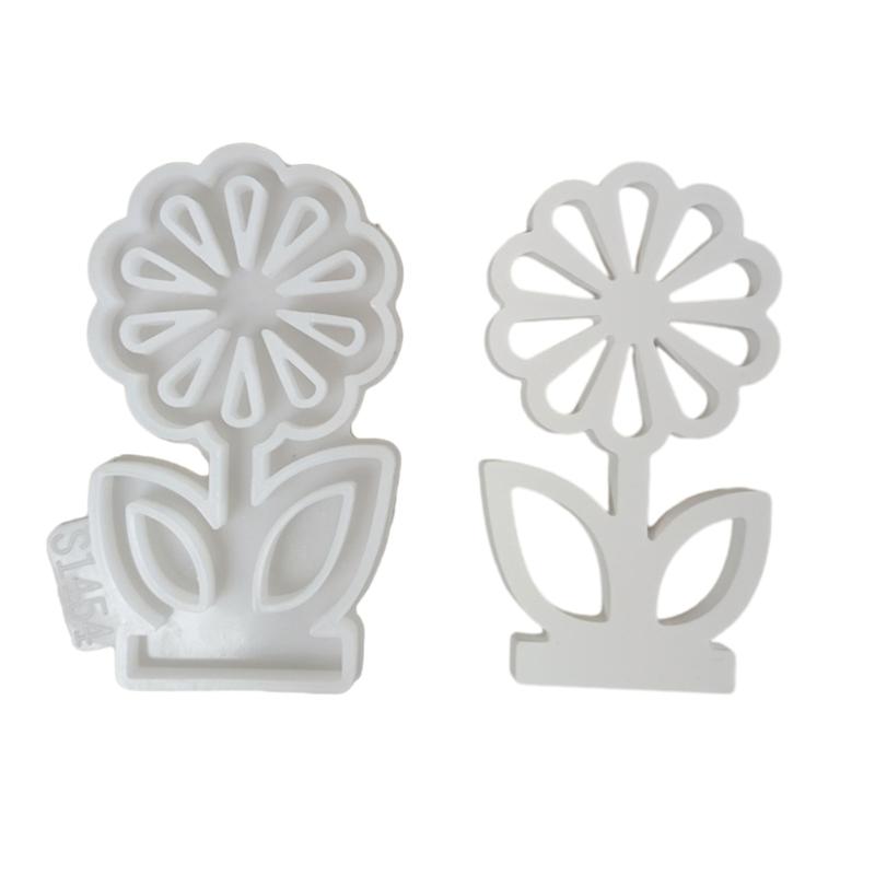 Silicone Flower or Base Casting Mold for Spring Crafting and Home Decoration Candle Making Resins Cement Gypsum Mould