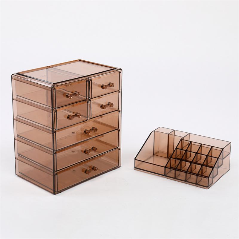 2pcs Cosmetics Storage Rack Shelf Multifunctional Large Capacity Space Saving Organizer With 7