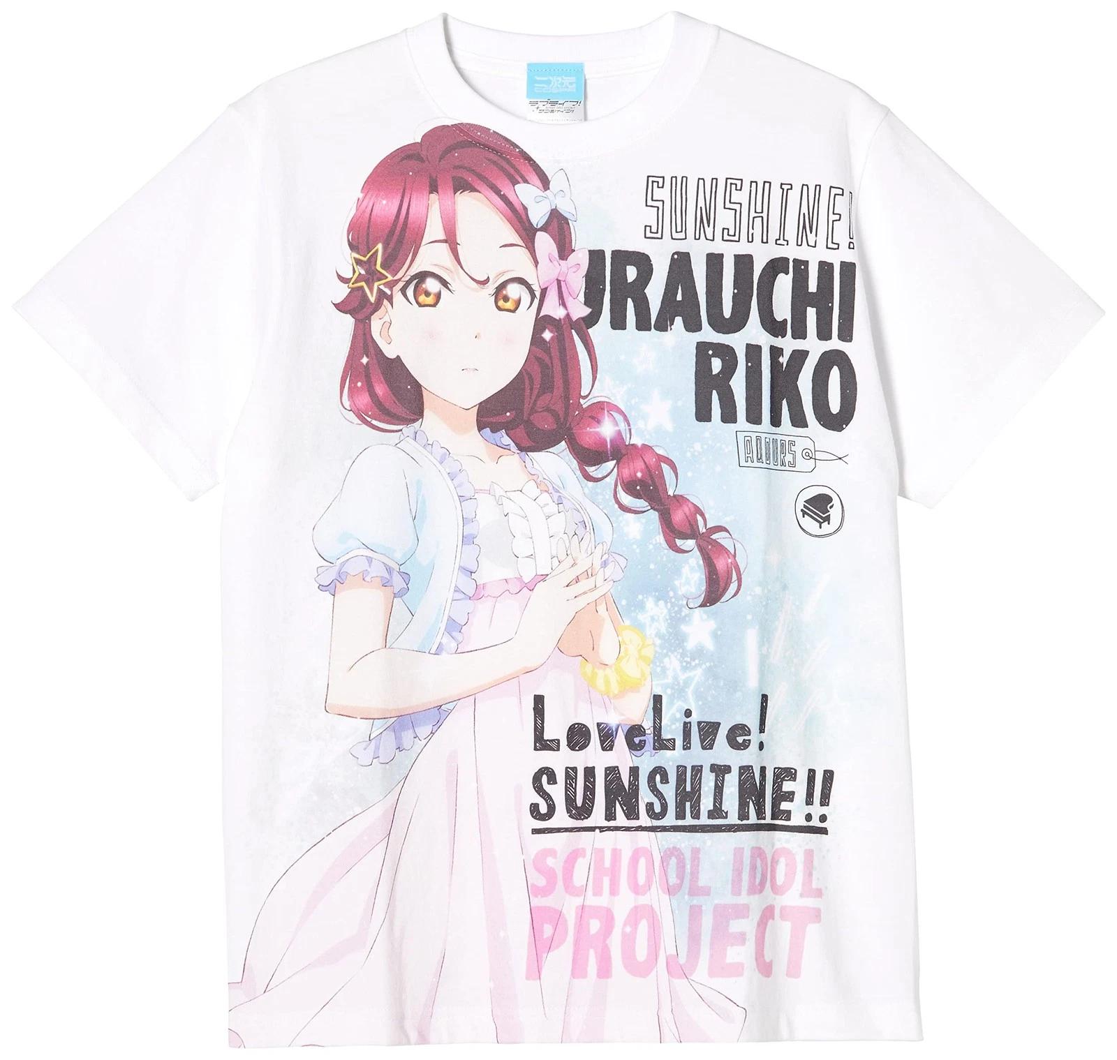 COSPAlovelive! Sun Shine!! Riko Sakurauchi T-shirt Pajamas Ver. S WHITE XL