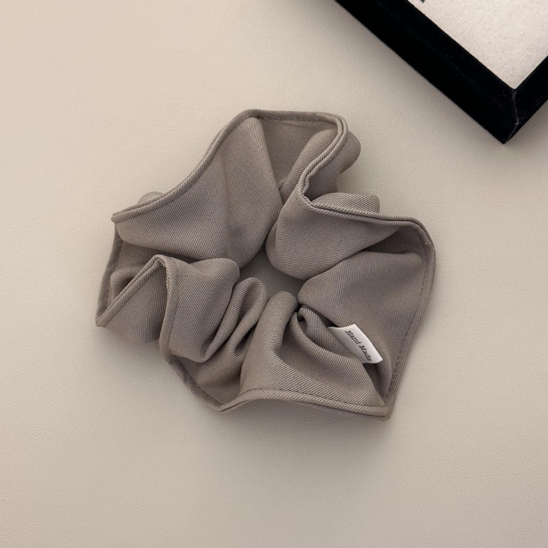 

Французская романтическая ретро кружевная пушистая резинка для волос в виде толстой кишки, художественная и простая повязка на голову хаки