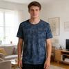 T-shirt Homme Col Rond Manches Courtes Coupe Regular T-shirt Séchage Rapide Extensible Hauts Décontractés Streetwear