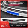 Car Sticker New Car Door Threshold Sticker Carbon Fiber Strip Rear Guard Scratch Protector For Peugeot 307 308 3008 207 208 407