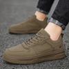 Warrior Fashion Trend Comfortable Non-Slip Wear-Resistant Breathable Low-Top Skate Shoes Men Sneaker Dark-Brown WXP(WZ)-122503
