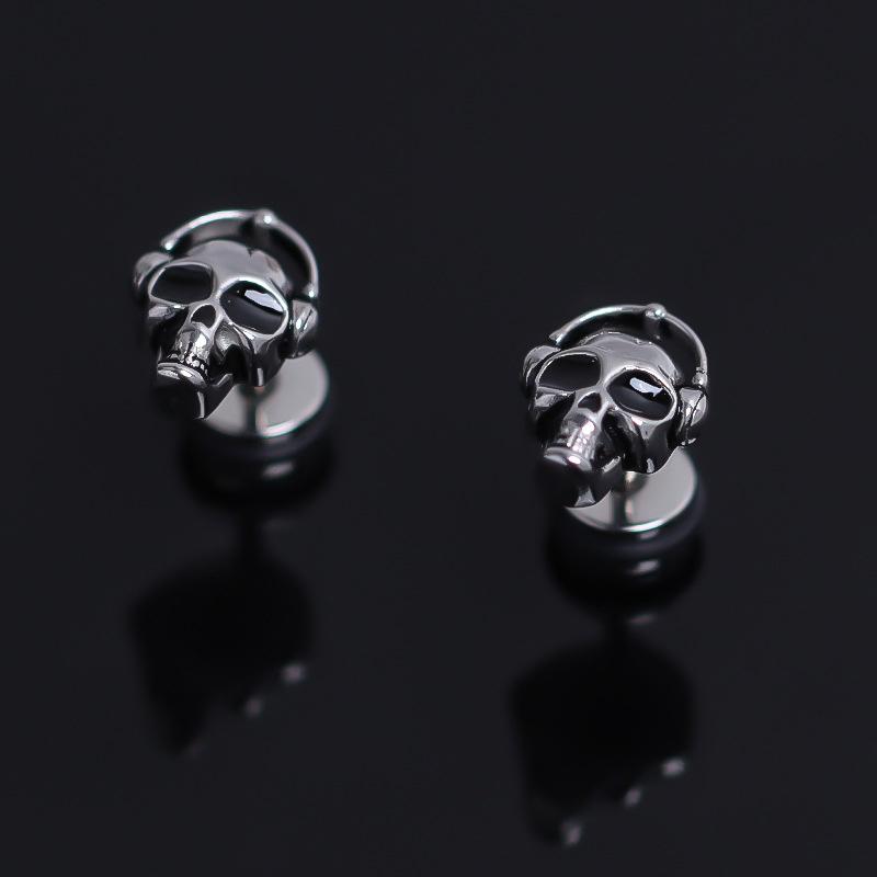 1PC Trend Punk Hip-hop Stud Earrings For Women Men's Jewelry Halloween Personality Earrings Jewelry Gifts