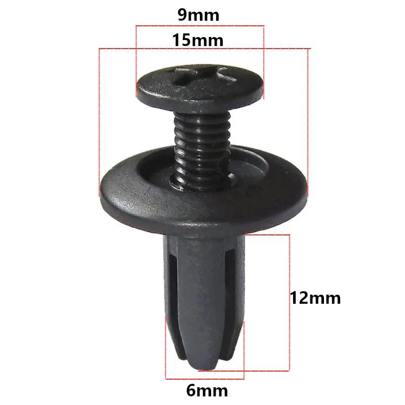 

Universal 6mm Car Interior Trim Panel & Bumper Push-Type Retainer Screw 30 PCS