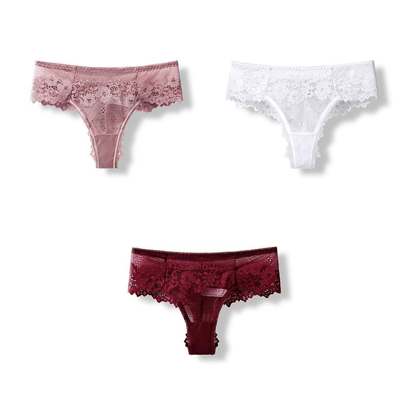 3 Pcs Sexy Panties For Woman Lingerie Lady G-string Lace Female Thongs Underwear Ladies Intimates Free Shipping