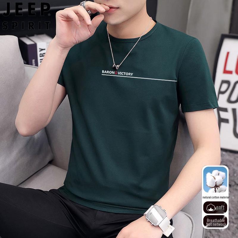 JEEP SPIRIT Men s Casual Slim Fit Short Sleeve T-Shirt L