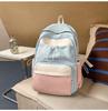 Trendy Backpack Nylon For Girls With Letter Print And Color Design Blocking