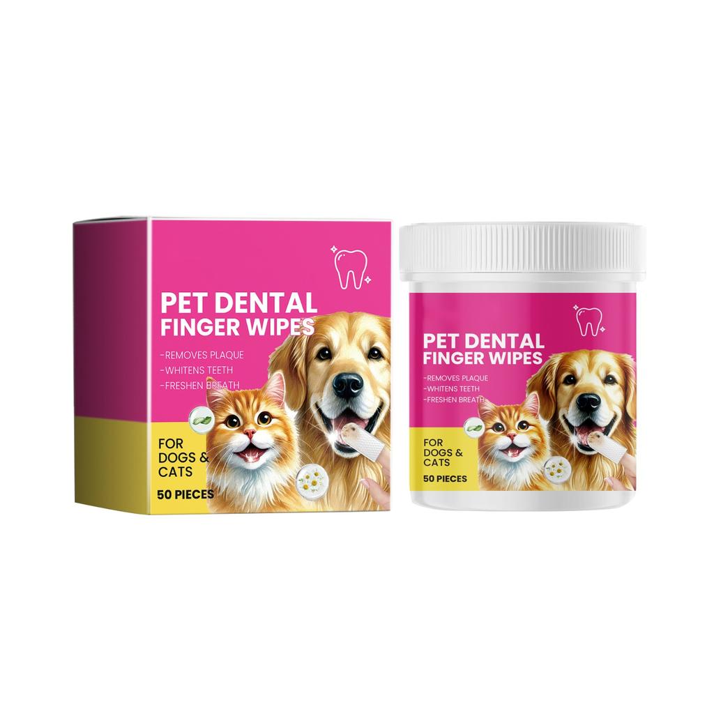Pet Teeth Cleaning Finger Wipes Cat And Dog Teeth Gums Tartar Cleaning Tooth Cleaning Supplies 50ml