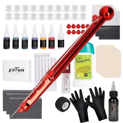 Tattoo Kit Tattoo Machine Complete Hand Fork Stick Tool Hand Fork Pen with Needle DIY Tool Accessories, 1 Piece, 1.1