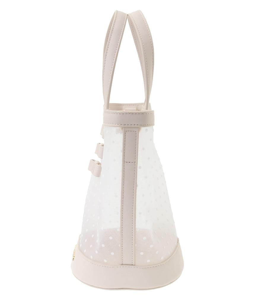 Maison de Fleur Damen Netz-Tüll-Handtasche, Schwarz