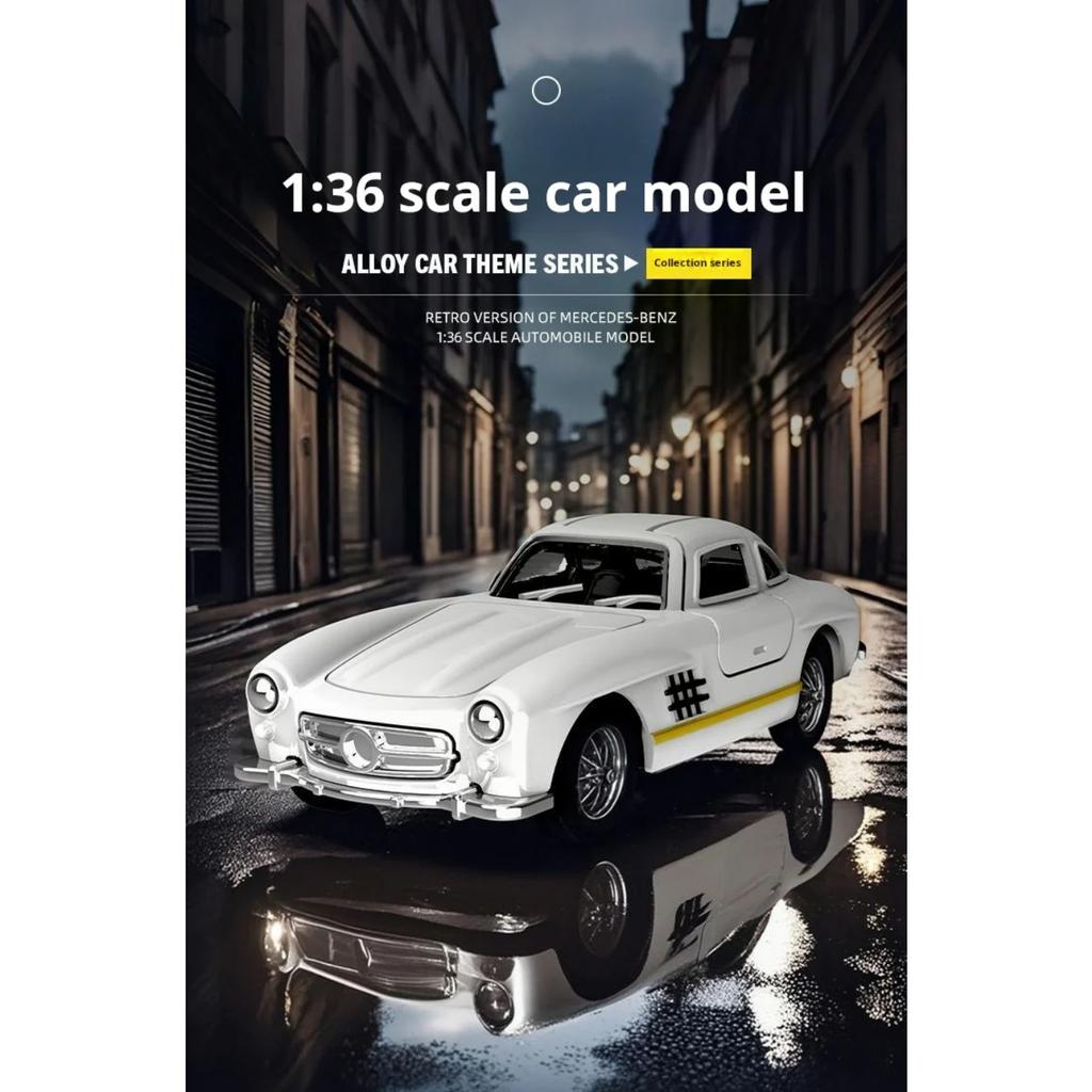 1/36 Modèle de Voiture en Alliage pour Benzs 300SL Diecasts Jouet en Métal Véhicules Classiques Modèle de Voiture Simulation Collection Cadeaux pour Enfants