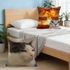 Meme Cat Funny Cushion Cover For Pillow Printing Sofa Decoration Home Car Room Coffee Shop Office Nordic Simplicity