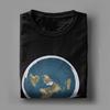 Flat Earth Bro Earther Society Conspiracy T-Shirts Men Funny Vintage Cotton Tee Crewneck Short Sleeve T Shirts New merchandise