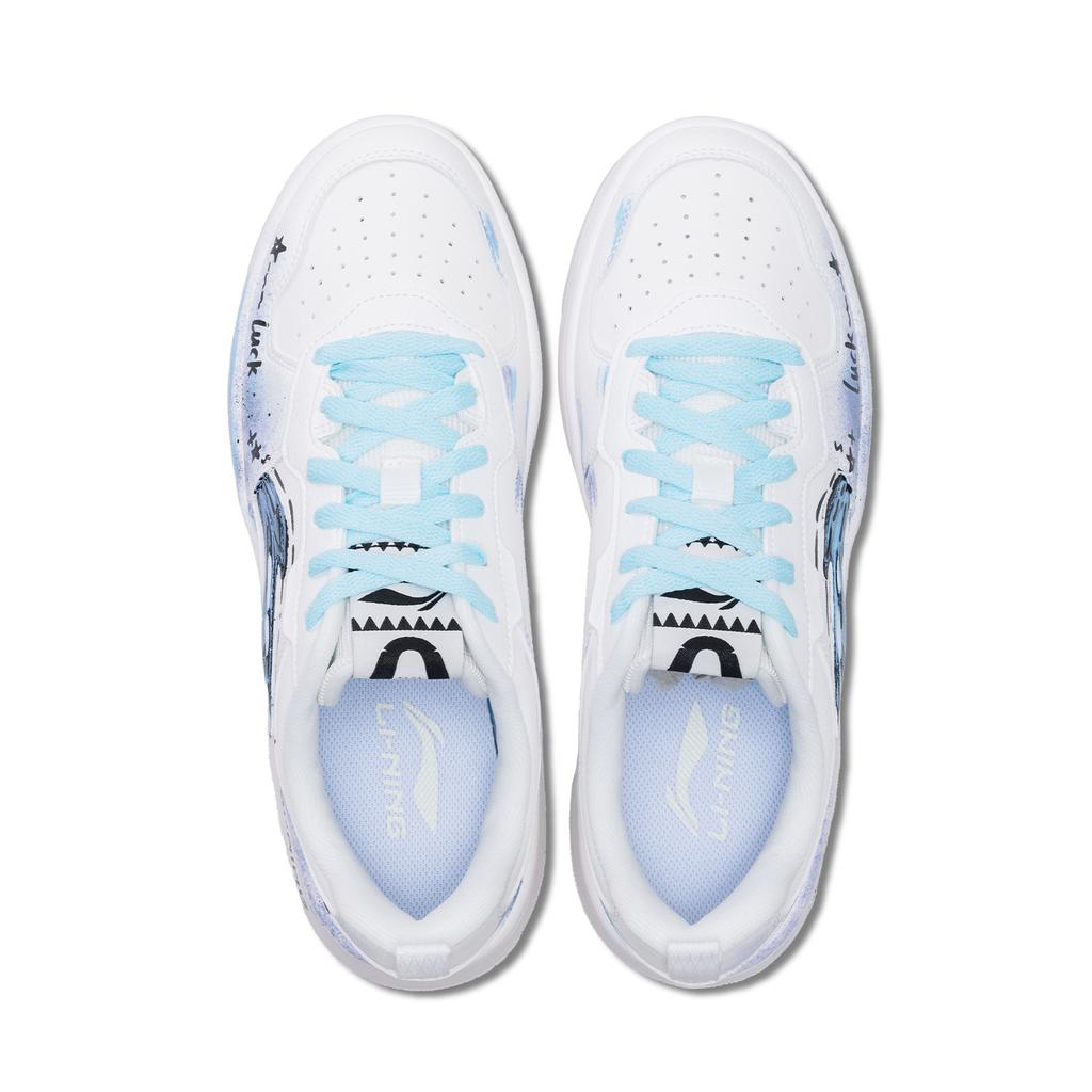 Li Ning First Cloud Starry Night Abrasion Resistant Lightweight Low top Skateboard Shoes Men's Blue White AGCV189-8(Team893-)