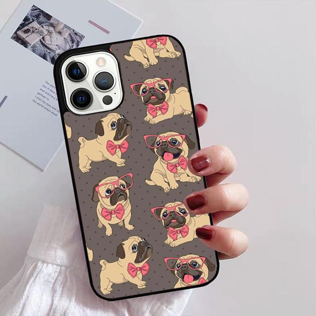 CUTE PUPPY PUG DOG MOPS Phone Case For iPhone 17 Air 14 13 12 16Pro Max 15 Plus Max Cover Shell coque