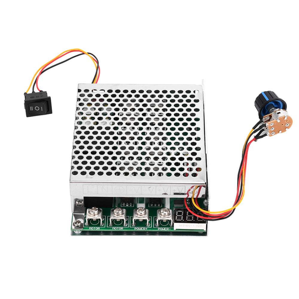 DC10-55V Digital Display PWM Motor Speed Controller Forward Reversal Control Switch 12V 24V 36V 48V 55V 600A Adjustable DC Motor