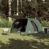 VidaXL Tunnel Camping Tent 4 Persons, Shade Tent with Carry Bag, Camping Awning, Garden Shelter, Green 94397
