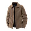 White duck down winter new loose lapel casual PU leather jacket