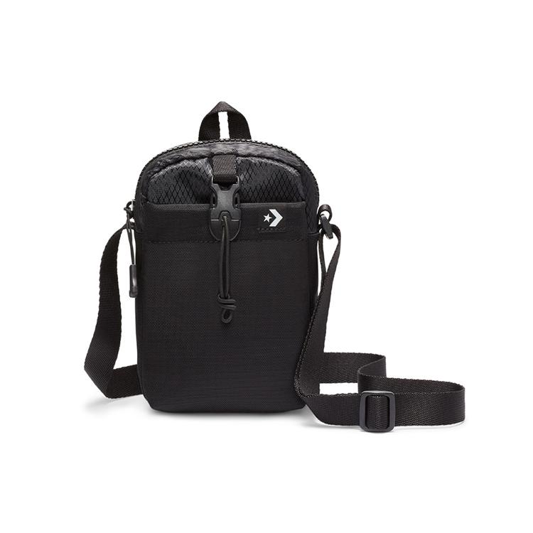 Converse Fashion Trend Nylon Shoulder Bag, Crossbody Bag Regular Unisex Black 10018451-A01
