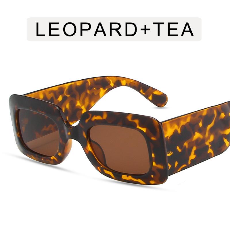 European American Style Women Sun glasses Rectangle Shape Wide Leg Women's Sunglasses New Stylish Man Sunglasses