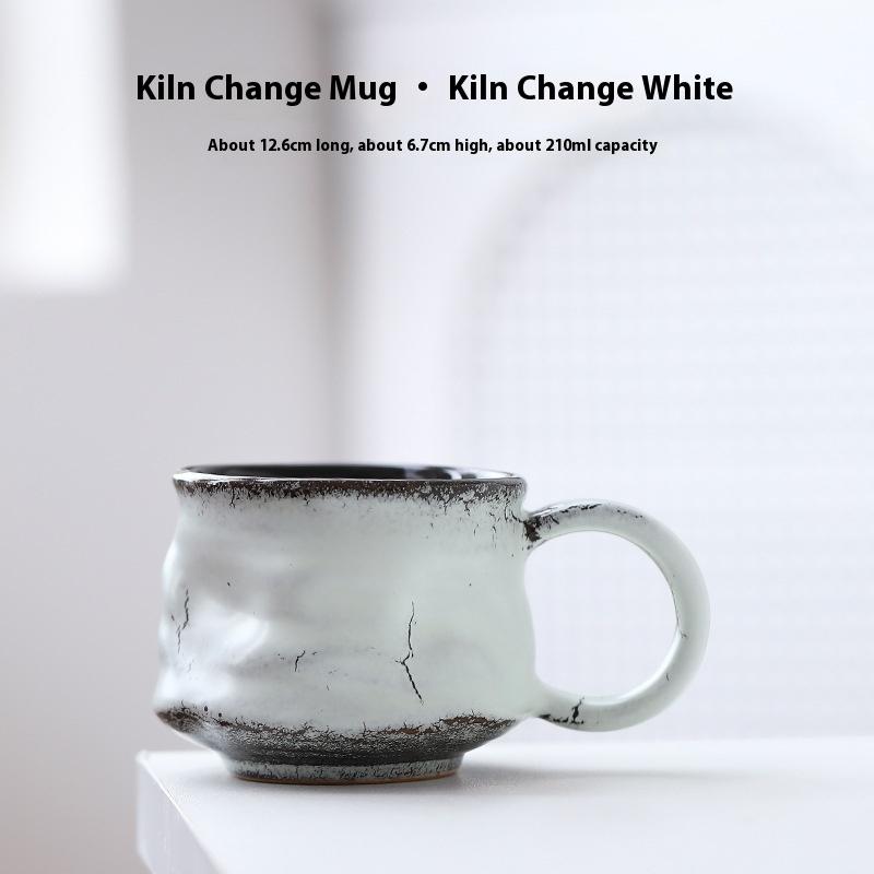 

Ceramic Coffee Cup Hand-brewed Latte Flower Kiln Change Mug Retro Home Creative Office Water Cup Coffee Mug Teacup 210ml
