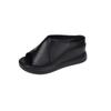 Thick-soled slope heel cool slippers women's fashion summer new soft leather high heels fish mouth cool slippers