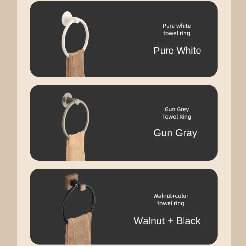 Platzsparend, lochfrei, Handtuchring, Weltraumaluminium, Badezimmer-Handtuchhalter, Duschkabine