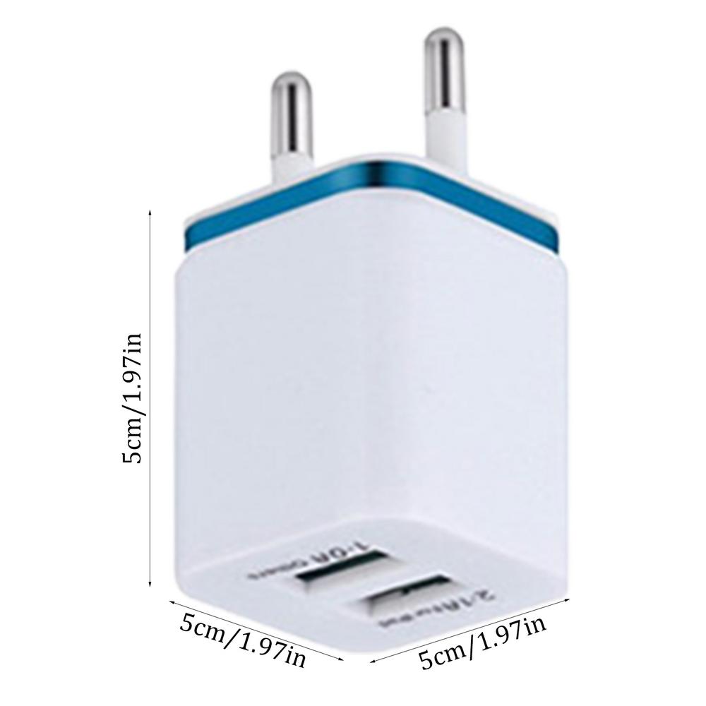

5 В/2,1 А 48 Вт Двойной USB-порт Быстрая зарядка настенное зарядное устройство Мобильный телефон Адаптер питания с вилкой США и вилкой ЕС Адаптер для зарядного устройства смартфона EU Blue
