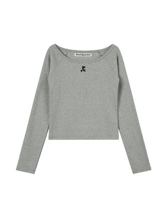 REST&RECREATION U-Neck Raglan Top - Gray