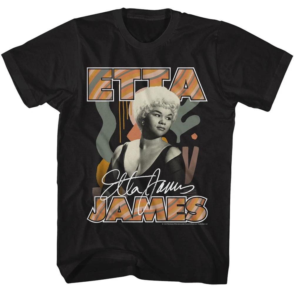 Etta James Portrait & Shapes R & B Jazz Music Merch Men s T shirt XL