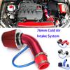 76mm Universal Car Cold Air Intake System Turbo Induction Pipe Tube Kit With Air Filter High Flow Performace Air Filter Inlet