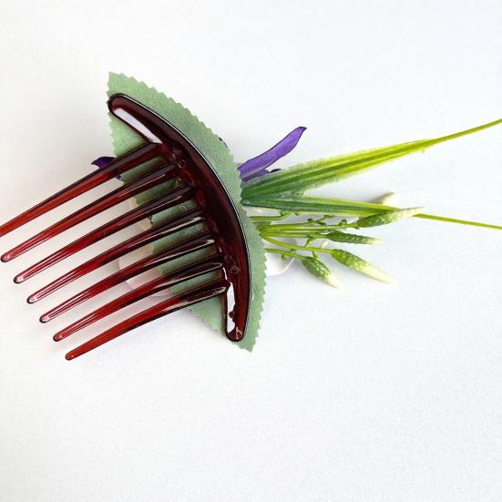Hair Comb Artificial Flower Design Anti-slip Teeth Hair Organizer Comb Updo Bun Hair Styling Accessory