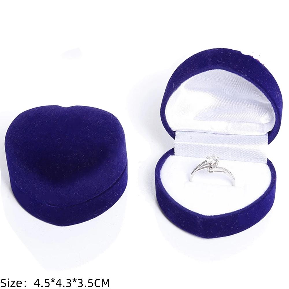 Square Engagement Velvet Earring Ring Packaging Box Jewelry Organizer Valentine Day Gift Case Ring Display Storage Wholesale