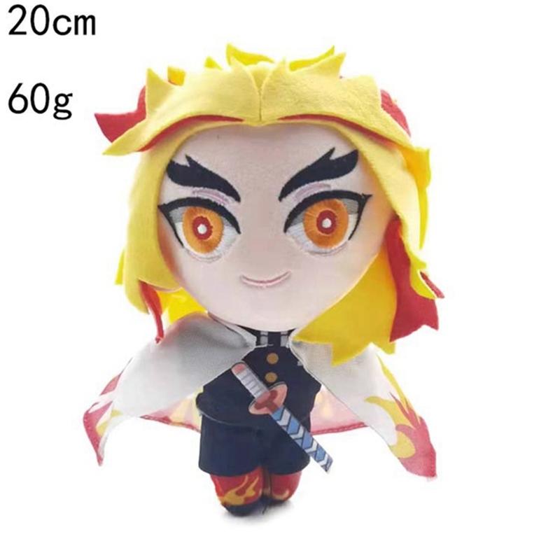 Demon Slayer Anime Plush Toys 20cm Devil's Blade Cartoon Figure Manga Dolls Kimetsu Tanjirou Nezuko Kids Birthday Gifts Decor