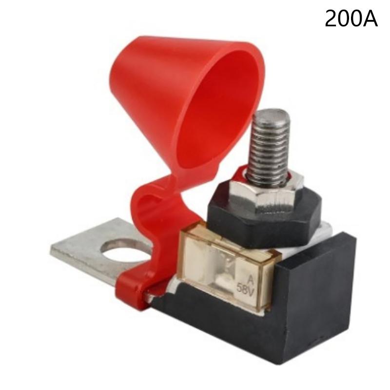 

Комплект блока предохранителей с клеммным креплением M8 30A-300A 58V Кольцевой предохранитель Держатель клемм морского аккумулятора Защита зажигания для лодки, грузовика, дома на колесах 200A