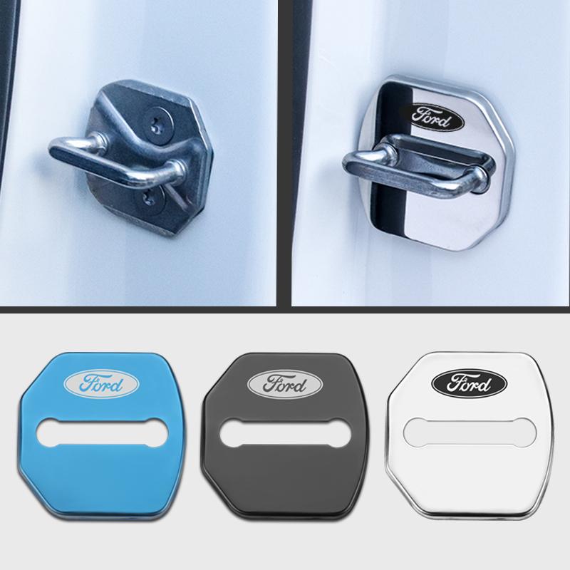 bhmcg3 4PCS Door Lock Decoration Protection Cover emblem case for Ford Fiesta EcoSport ESCORT focus 1 focus 3 focus 2 Accessories