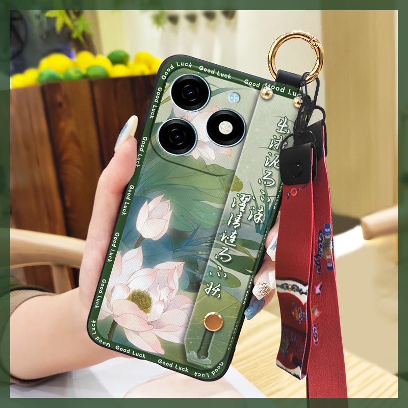 Armband für Mama Handyhülle für infinix Smart8 Pro/Smart8 Plus/X6526/X6525B Wasserdicht Staubdicht Lanyard Weiche Hülle Ring