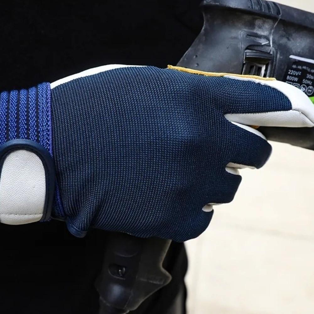 1 pair Thickened Labor Insurance Gloves Wear-Resistant Welding Gloves Protective Gloves  Gardening