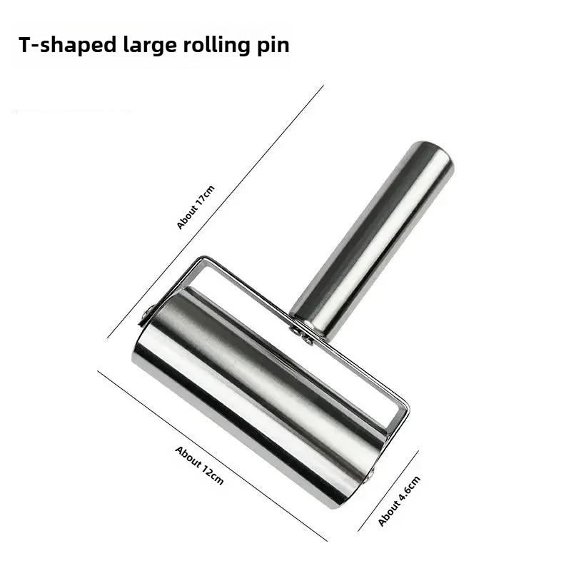 Single Handed Rolling Pin, Stainless Steel Labor-saving Dumpling Skin Rolling Pin, New Type of Dough Skin Handheld Rolling Pin