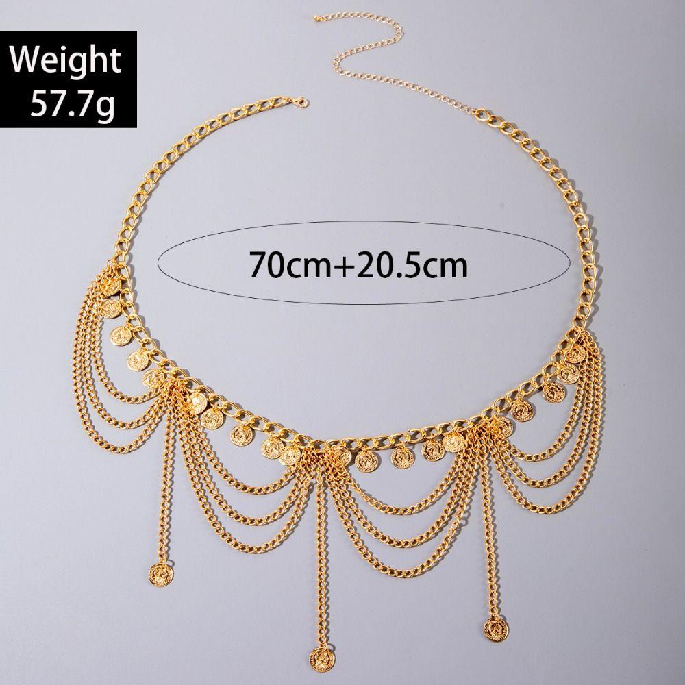 Summer Silver Metal Body Chain Belt Star Tassel Waistchain Gold Butterfly Body Jewelry Women