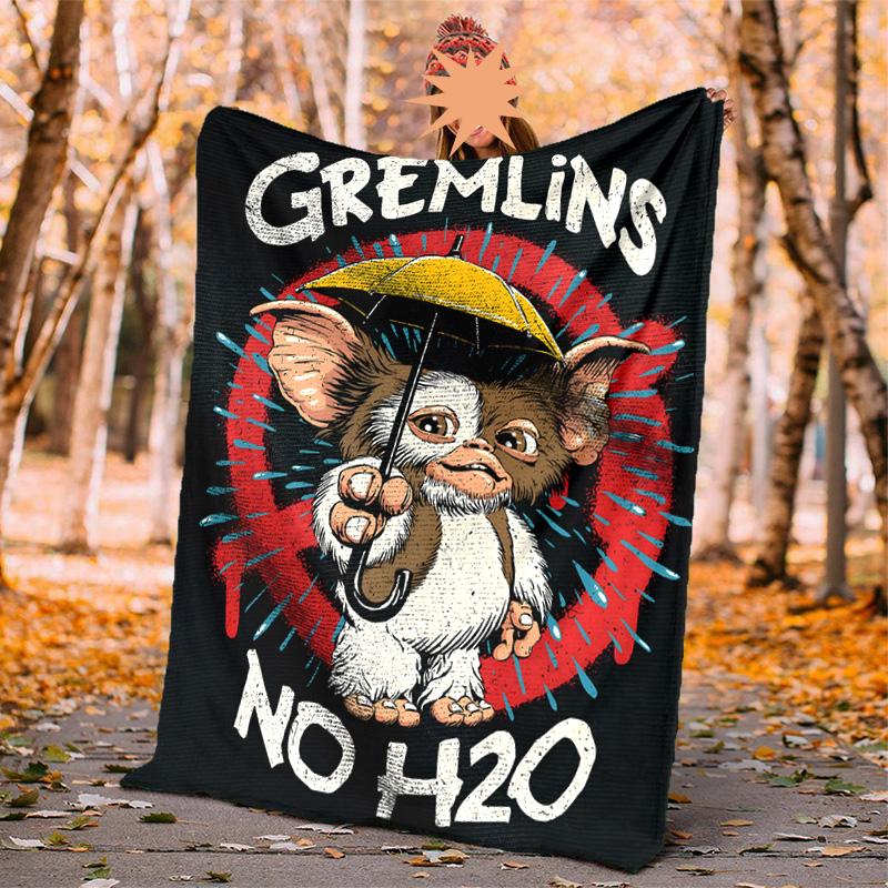 Gremlins Flannel Blanket Soft Warm All-Season Throw, Design for Camping, Car Travel, Hiking Sofa, Bed, Office Perfect Gift for Parties