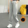 Plus Velvet Thick Warm Pants Women's Autumn and Winter Sweatpants Simple Loose Drawstring Leggings