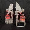 Angel Garden Figurine Outdoor Garden Statue Fairy Garden Figurine with LED Solar Light for Garden Lawn Yard Decoration