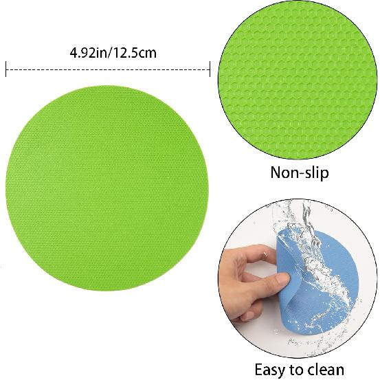 6Pcs Rubber Jar Gripper Pads, Multi-purpose Jar Opener Grippers, Bottle Lid Openers Round Kitchen Coasters for Elderly Children Women Weak Hands
